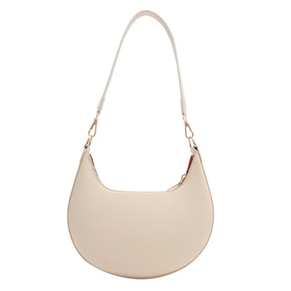 PU Leather Crescent Shoulder Bag for Women
