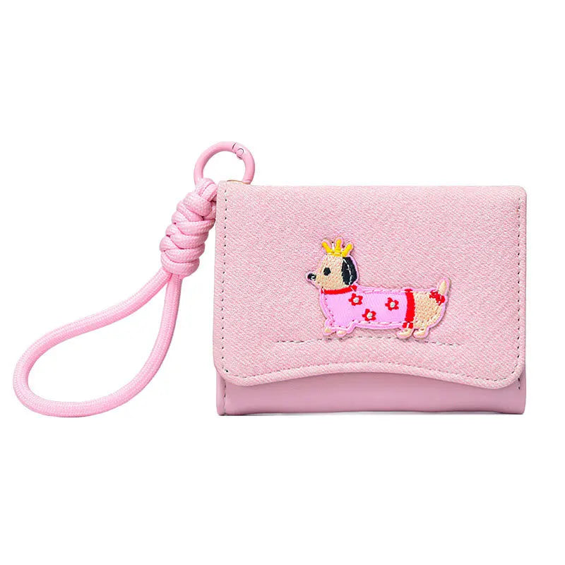 Ladies Wallet Cartoon Animal Student Cute Short Change Card Bag Storage