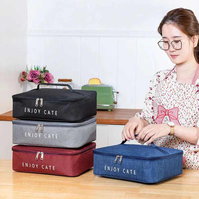 Cartoon Cute Lunch Box Bag Aluminum Foil Thickened Hand Carry Bento Student Canvas Insulated Rice