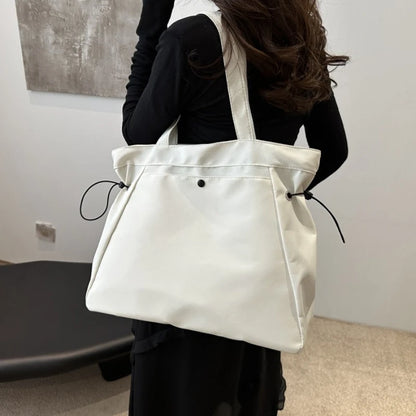 Canvas Drawstring Tote Bag – Large Capacity Casual Shoulder Bag