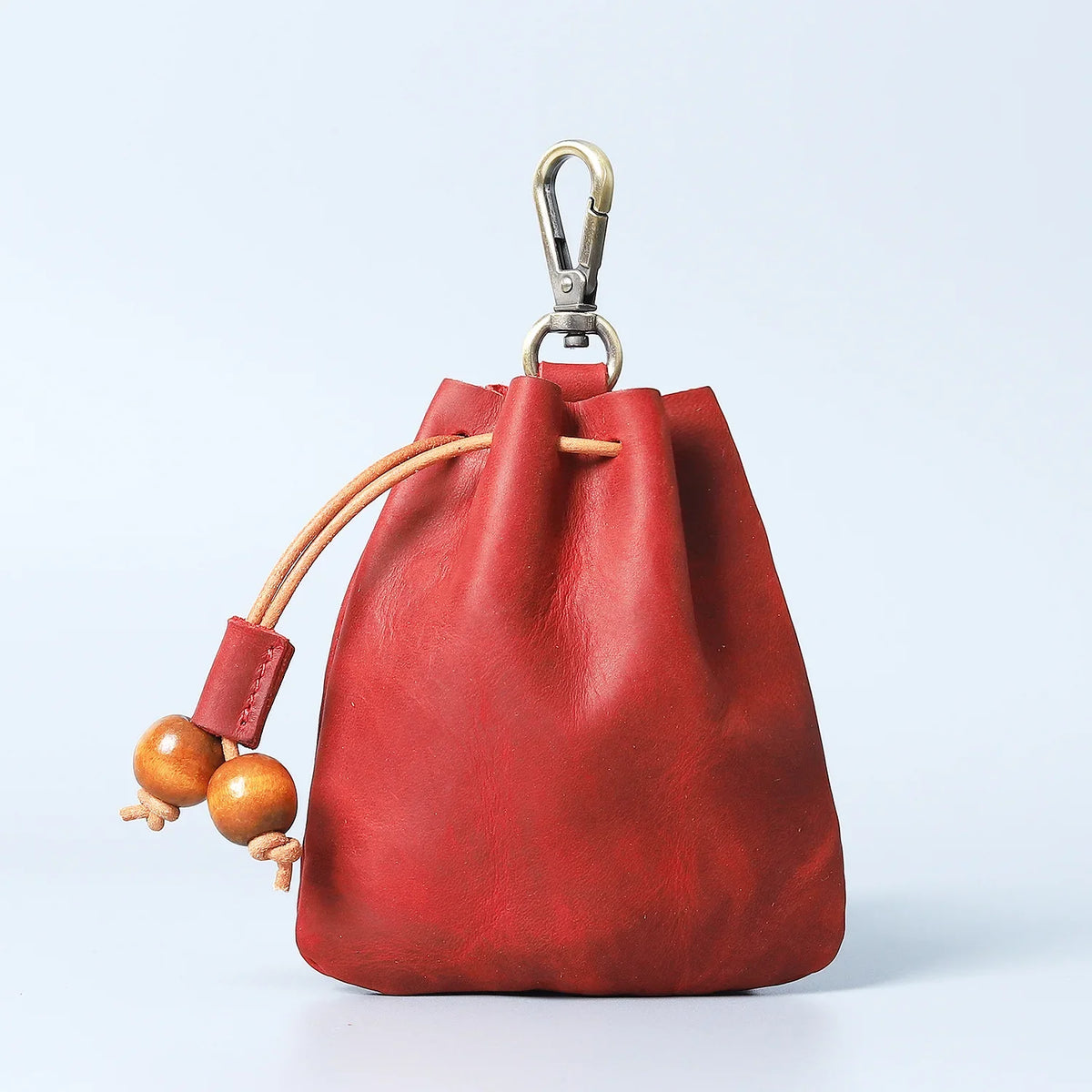 Handmade Leather Coin Purse Cowhide Simple Rope Ladies Key Bag Crazy Horse Fanny Pack Men S Small