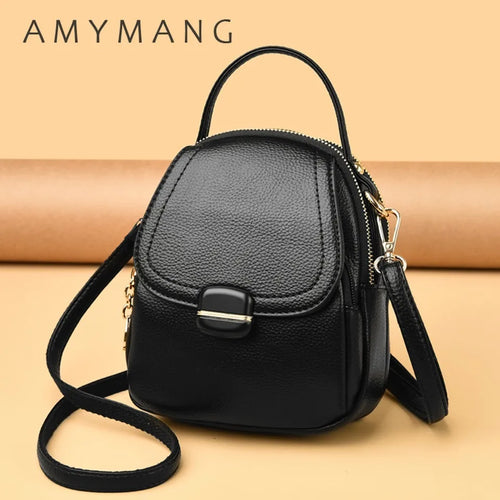 Mini PU Leather Crossbody Bag for Women