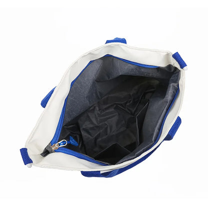 Lettered Messenger Bag Japanese Large-Capacity Canvas Schoolbag Department Arts Students Class