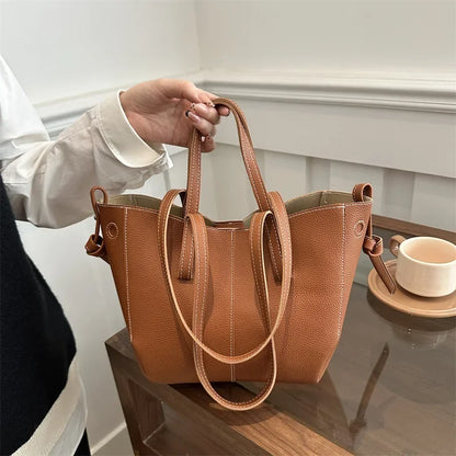 PU Leather Wing Tote Bag – Large Capacity Women's Shoulder Bag