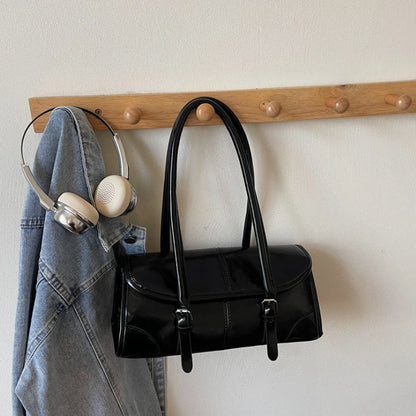 Retro Oil Wax Leather Shoulder Bag for Women
