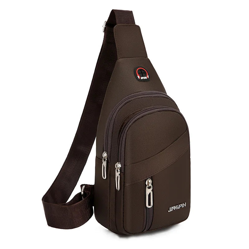 Waterproof Chest Bag Men S Oxford Cloth Shoulder Back Backpack Wear Large Capacity Mobile Phone