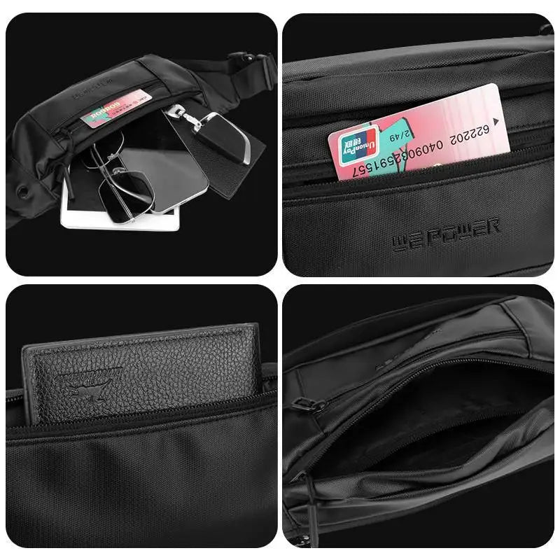 Men Anti Splashing Waist Bag Outdoor Riding Sports Travel Chest