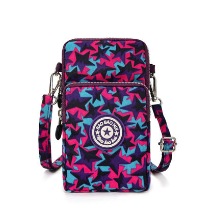Women's Crossbody Phone Bag – Casual Nylon Shoulder Bag