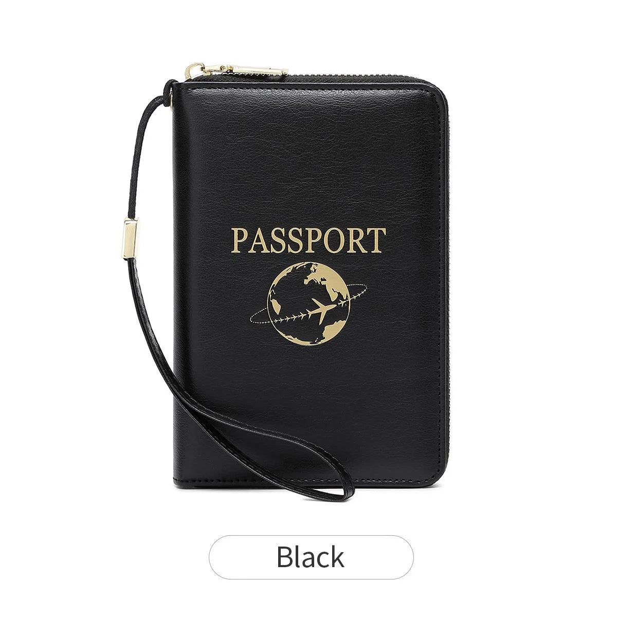 Multi-Functional Zipper Passport Holder Rfid Anti-Magnetic Passport Global Travel Storage Document