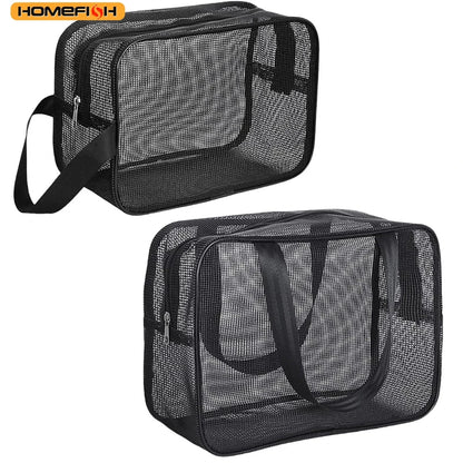 Homefish Portable Multifunctional Mesh Toiletry Organizer Bag