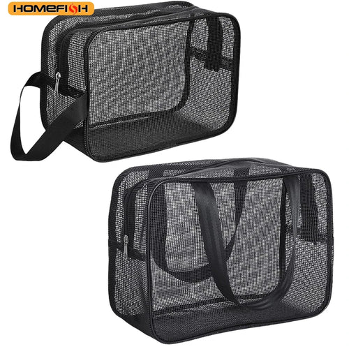 Homefish Portable Multifunctional Mesh Toiletry Organizer Bag
