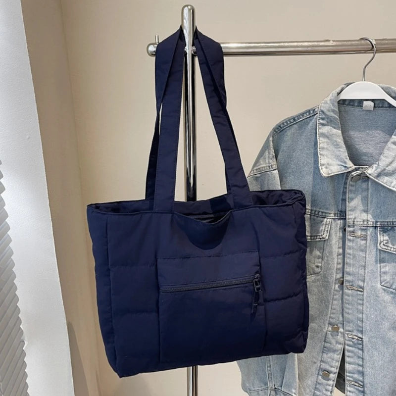 Large Capacity Fabric Tote Bag Lightweight Trendy Shoulder Purses Lady Shopper Shopping Underarm Y2k