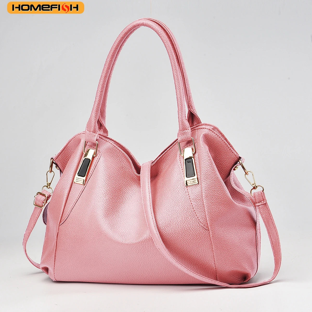 Trendy Casual Shoulder Crossbody Bag Homefish Solid Soft Large Capacity Handbag Women - Soft