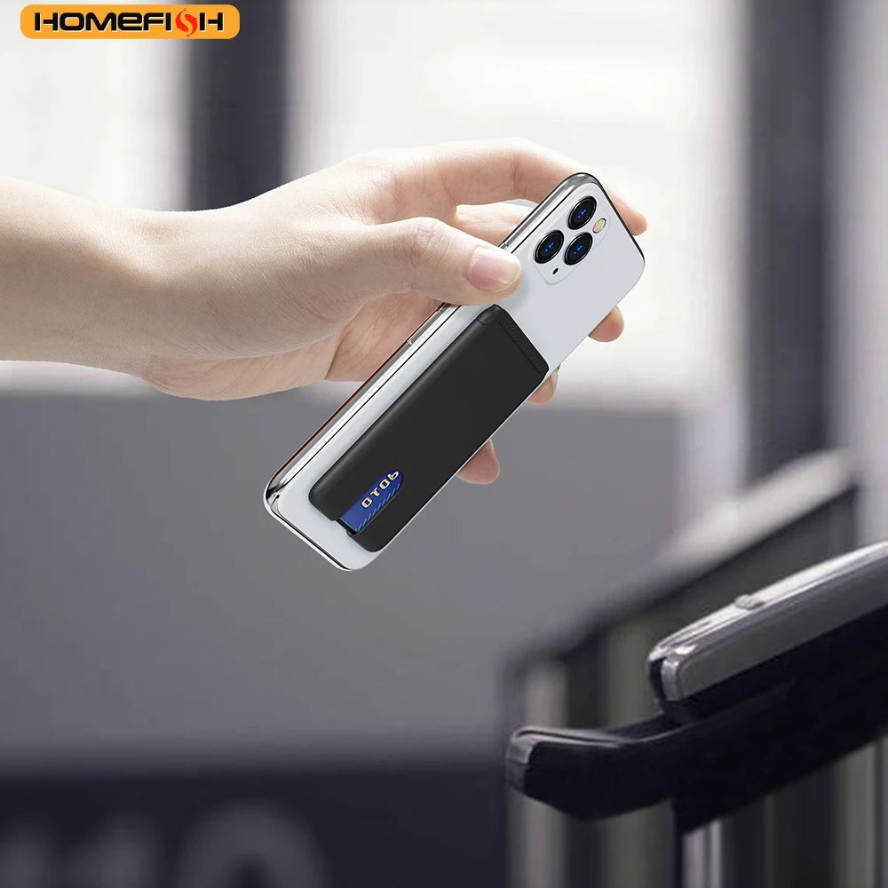Homefish Phone Holder Sticker Credit Card Adhesive Soft Silicone Mobile Wallet Compatible Iphone