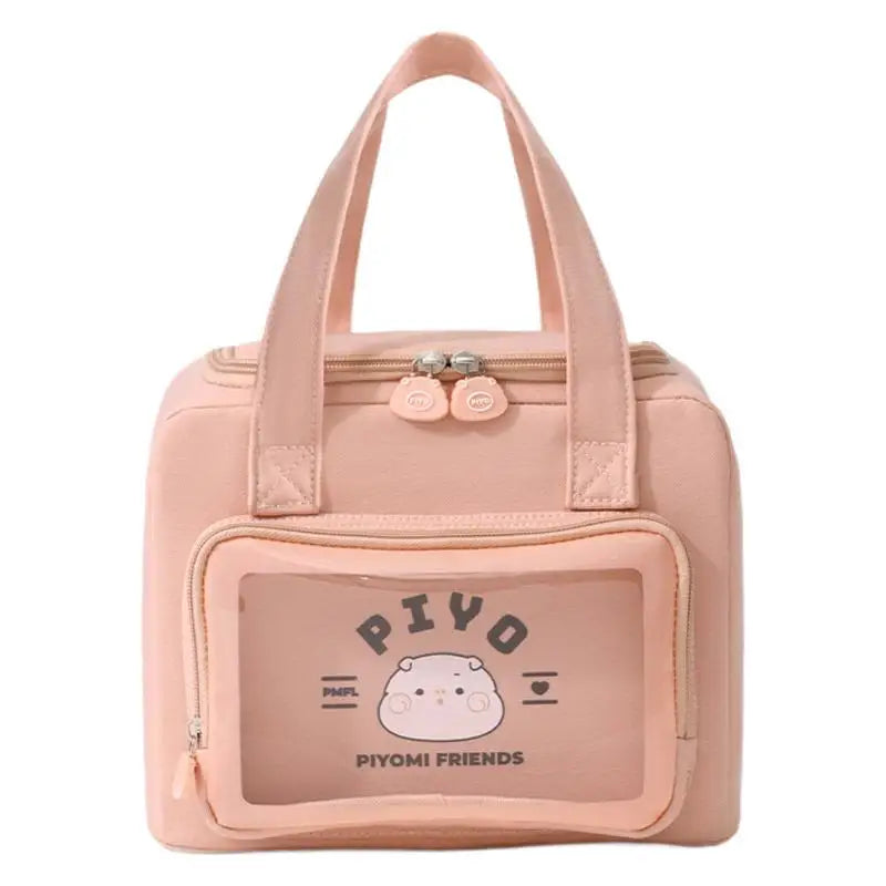 Cartoon Bento Bag Hand-Held Japanese-Style Cute Girl Insulated Bag Lunch Box Bag Students At Work