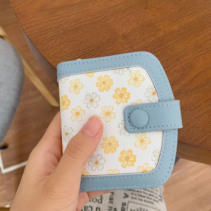 Floral Fashionable Simple Color-Blocking Zipper Buckle