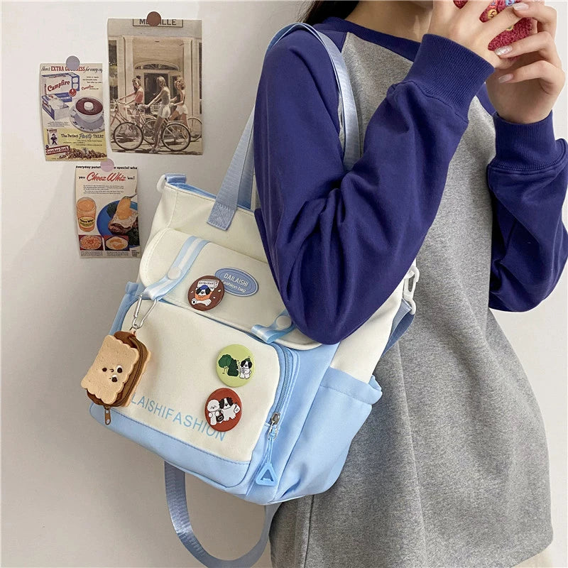 Oxford Shoulder Bag Cute Tote Bag Cartoon Handbag Purse