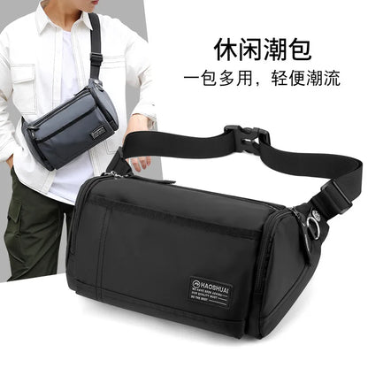 Men S Chest Bag Multi-Function Waist Change Mobile Phone Storage Travel Shoulder Diagonal Cross