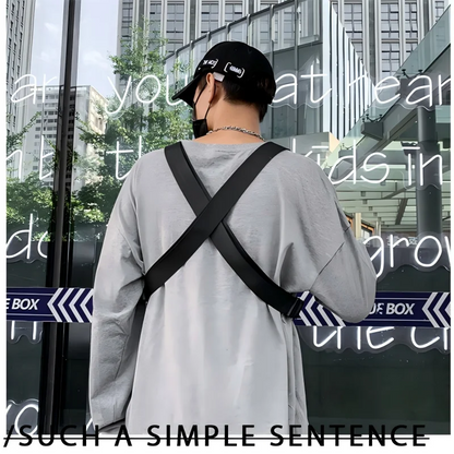 Homefish Hip-Hop Streetwear Unisex Chest Rig Bag Nylon Bags Multi-Function Tactical Vest Backpack