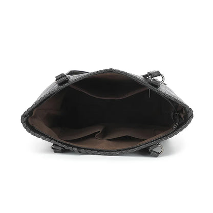 Women Vintage Rivet Faux Leather Tote Shoulder Bag Mini Wristlet Purse Daily Office Travel Shopping