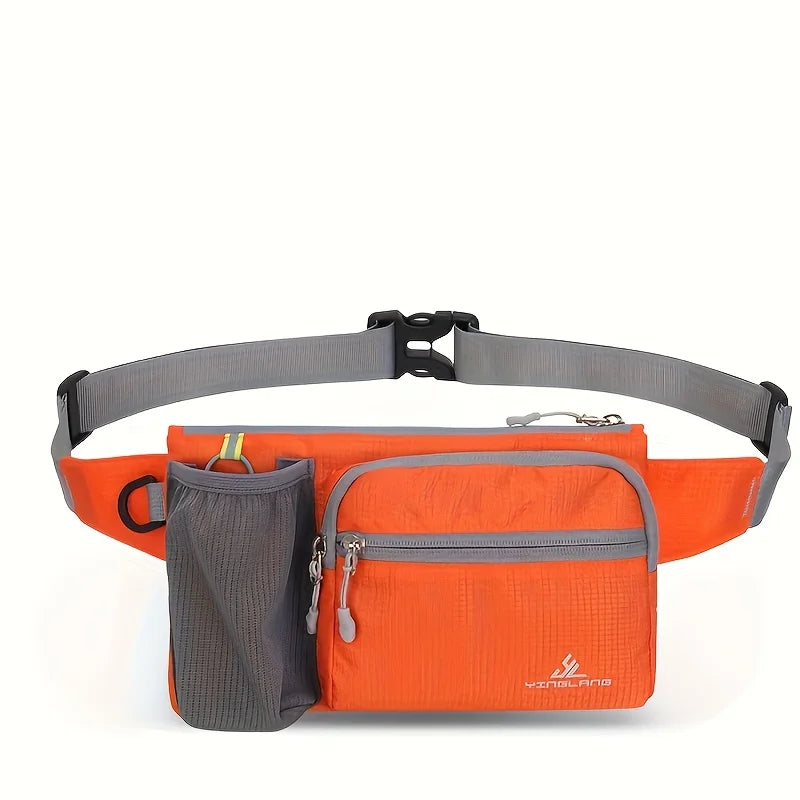 Running Belt Bag with Water Bottle Holder & Multi-Pockets