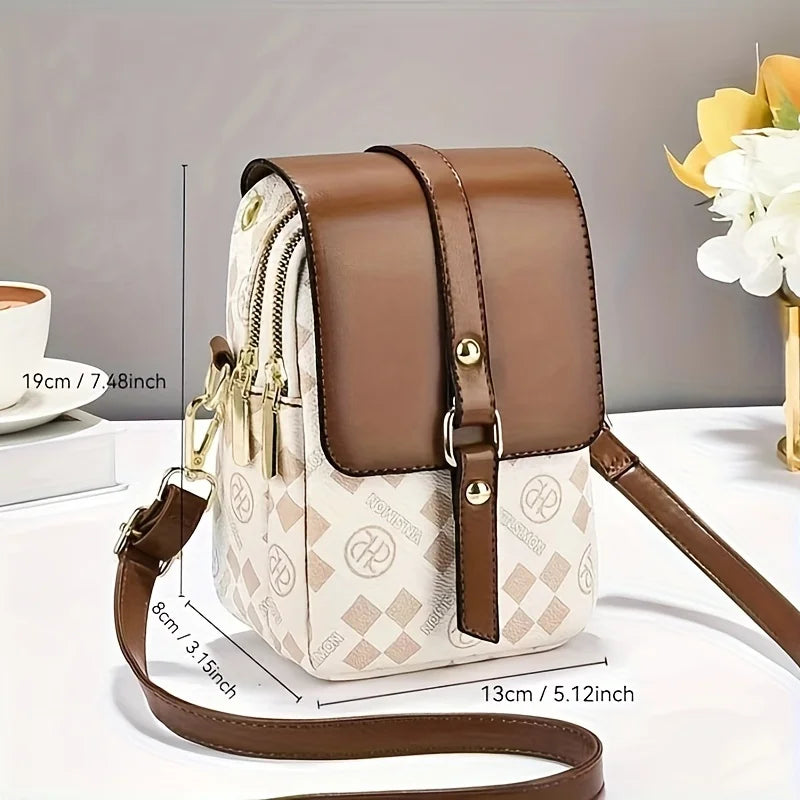 Retro Multi-Layer Crossbody Phone Bag for Women