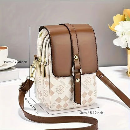 Retro Multi-Layer Crossbody Phone Bag for Women
