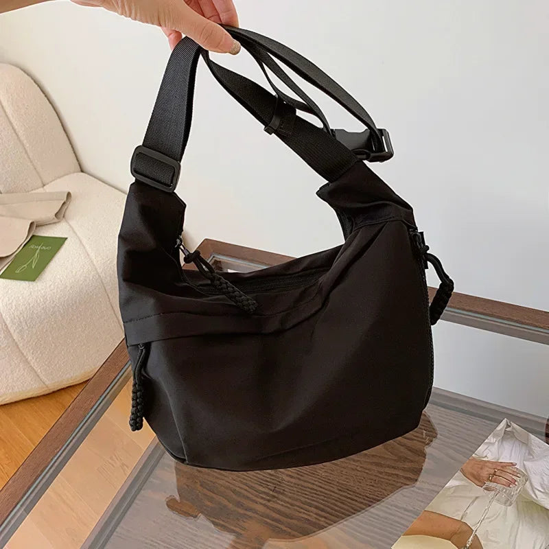 Nylon Crossbody Dumpling Bag – Large Capacity Shoulder Bag