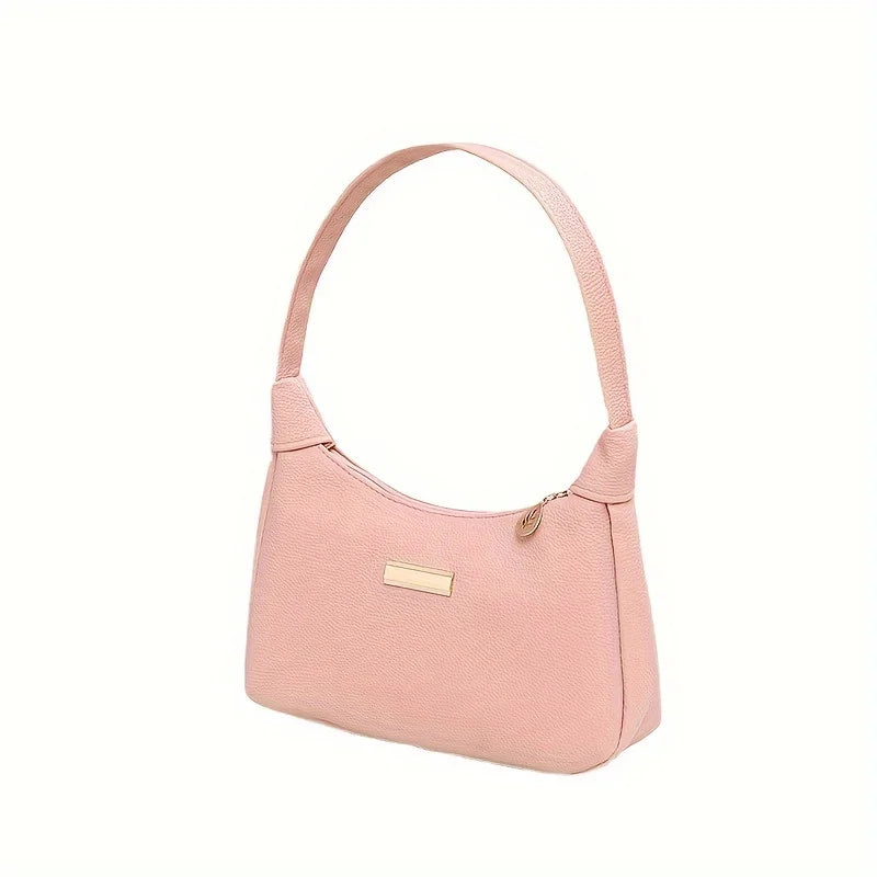 Hobo Shoulder Bag – Soft PU Leather Handbag with Zipper Closure