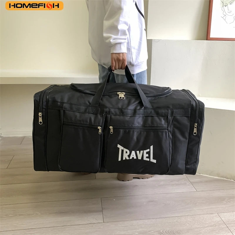 Homefish Travel Bag Foldable Large Capacity Waterproof Business Sports Handbag Wear-Resistant