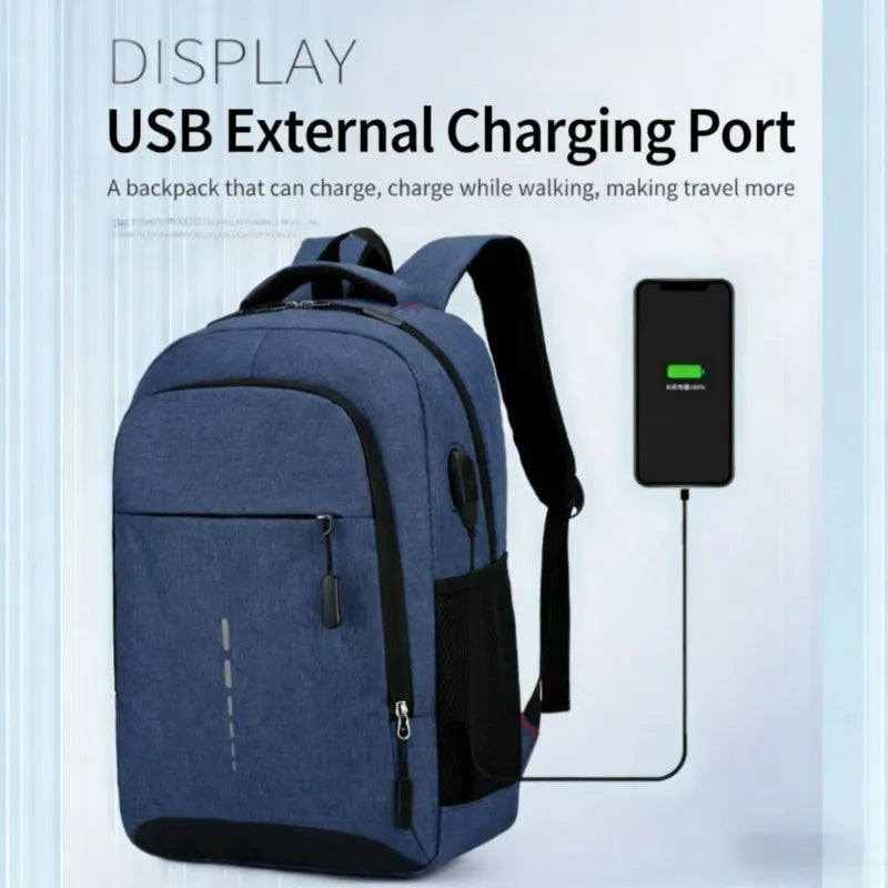 Homefish Mens Backpack Large Capacity Simple Travel Female Student Computerbag