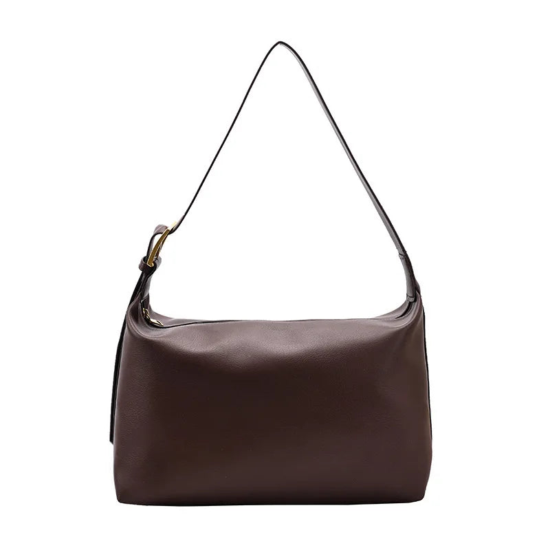 Large Capacity Shoulder Bag Homefish Pu Leather Boston Handbag Women Vintage Pillow Design