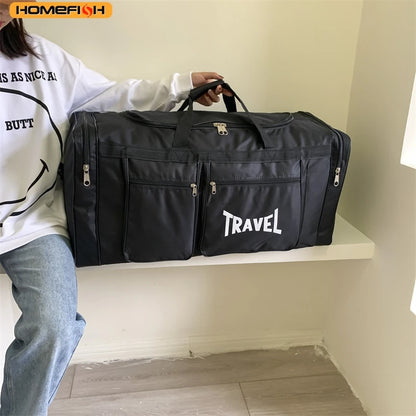 Homefish Travel Bag Foldable Large Capacity Waterproof Business Sports Handbag Wear-Resistant