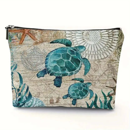 Travel Makeup Bag Printed Polyester Cosmetic Pouch
