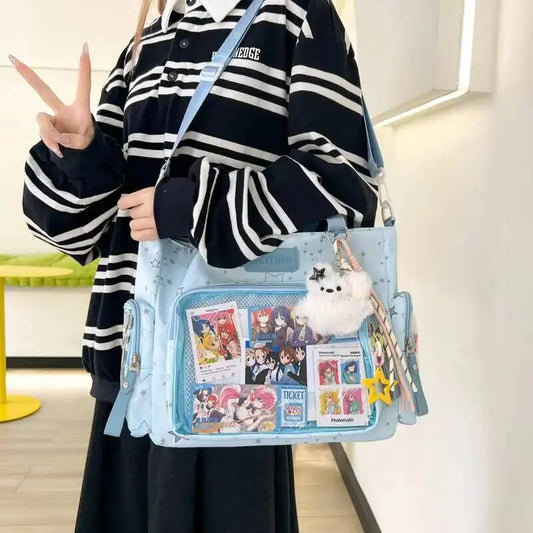 Y2K Star Ita Crossbody Bag – DIY Display Shoulder Tote for Women