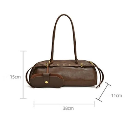 Daily Use Soft Leather Tote Bag Texture Handbags Shoulder Armpit Women S Bag - Soft