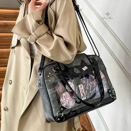 Star Ita Bag – Y2K Lolita Crossbody with Transparent Window