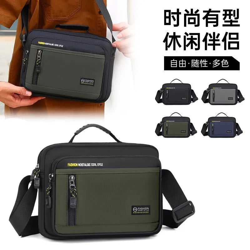 Durable Oxford Fabric Simple Square Commuter Single-Shoulder Bag Versatile Hand-Held Crossbody Bag