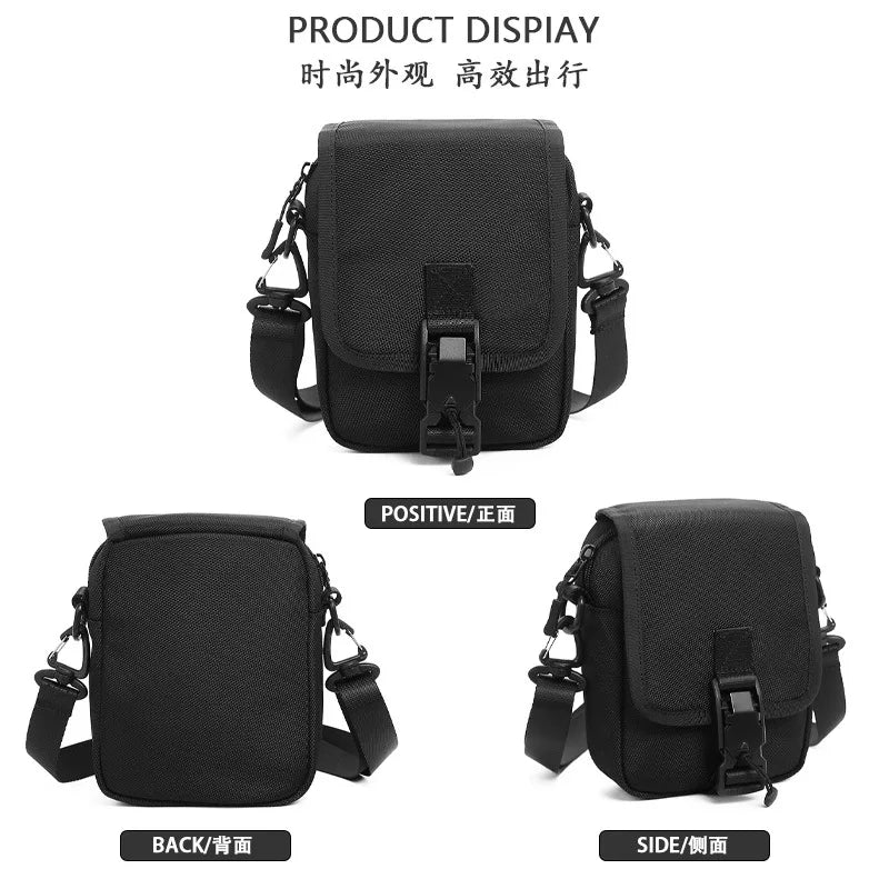 Men S Oxford Cloth Durable Casual Single-Shoulder Bag Simple Men S Multi-Functional Water-Resistant