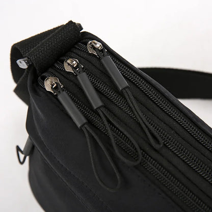Women S Oxford Cloth Waterproof Crossbody Bag Three Zipper Large Capacity Shoulder Multi-Layer