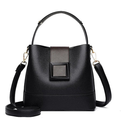 Leather Bucket Bag – Large Capacity Shoulder & Crossbody Handbag for Women