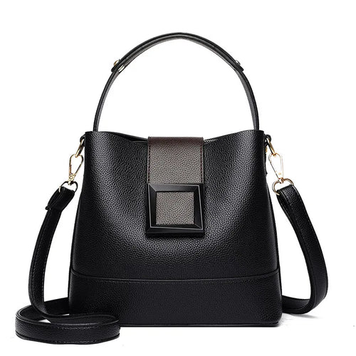 Leather Bucket Bag – Large Capacity Shoulder & Crossbody Handbag for Women