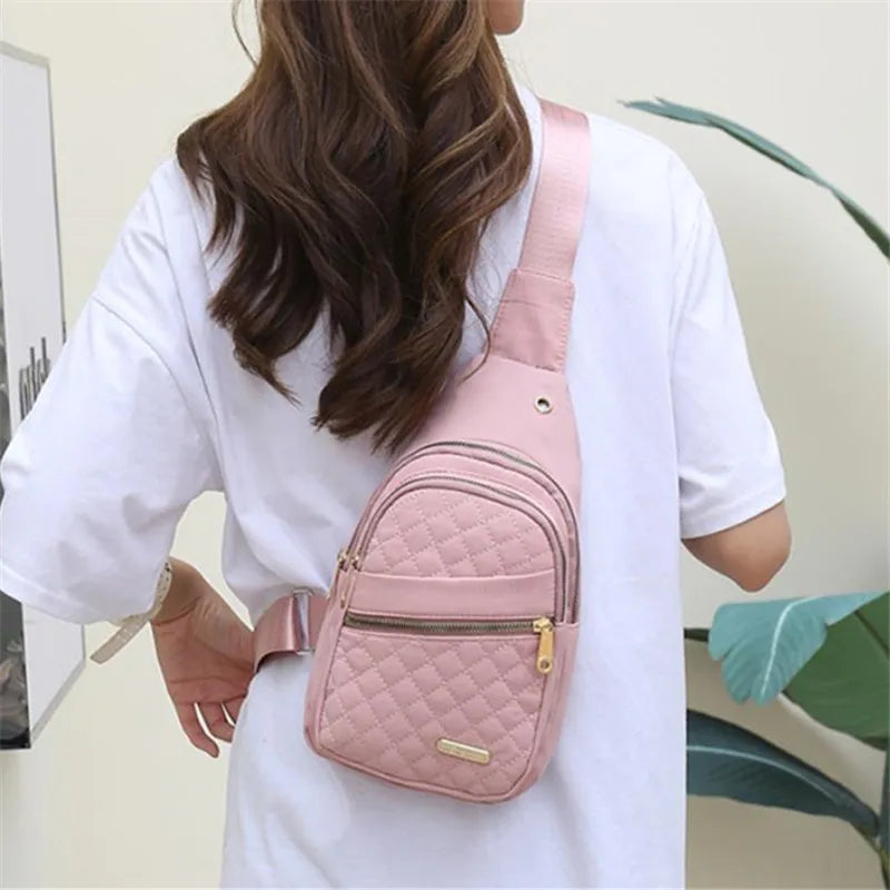 Quilted Crossbody Sling Bag – Lightweight Women's Chest Bag