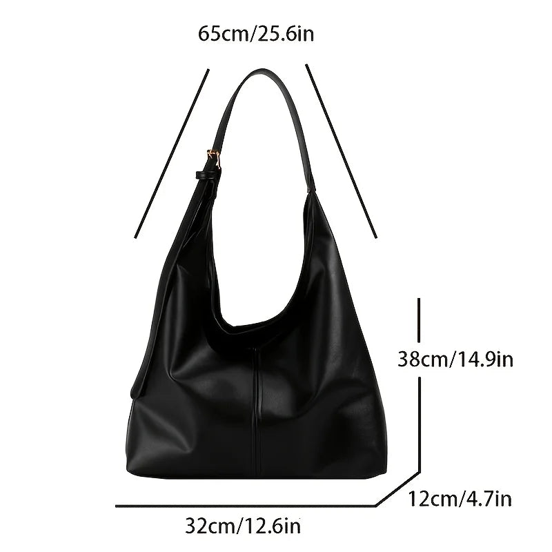 Vintage Hobo Shoulder Bag – Soft Leather Tote for Women