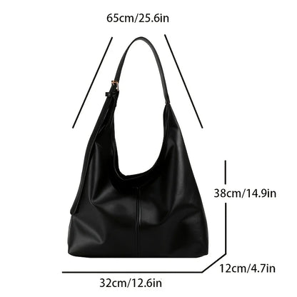 Vintage Hobo Shoulder Bag – Soft Leather Tote for Women