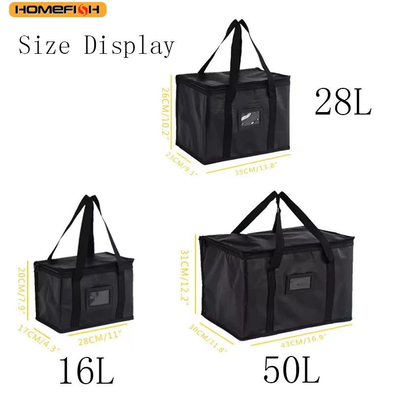 Homefish Insulated Lunch Bags Food Storage Container Convenient Takeaway Delivery Tote Pouch Durable
