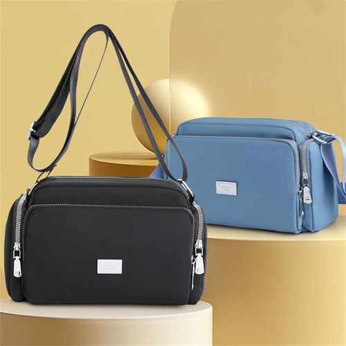 Large Capacity Nylon Crossbody Bag for Women – Wide Strap Shoulder Bag