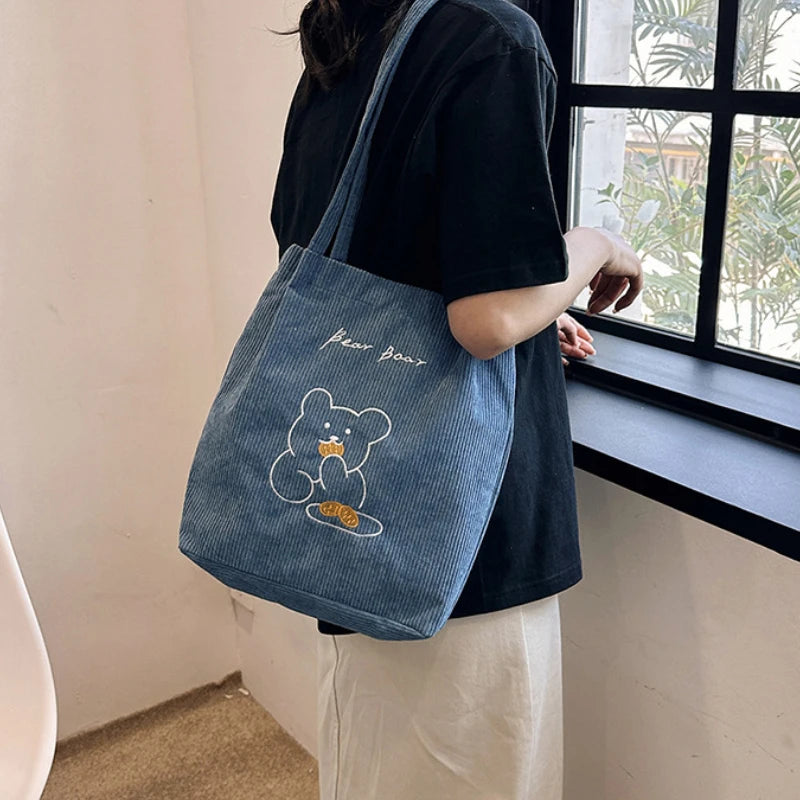 Summer Artistic Velvet Bag Women S Single Shoulder Handbag Student Corduroy