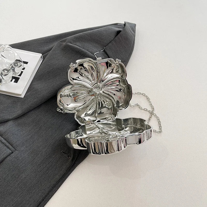 Creative Acrylic Flower Bag Banquet Dinner Party Bag Women Fashionable Socialite Shoulder Crossbody
