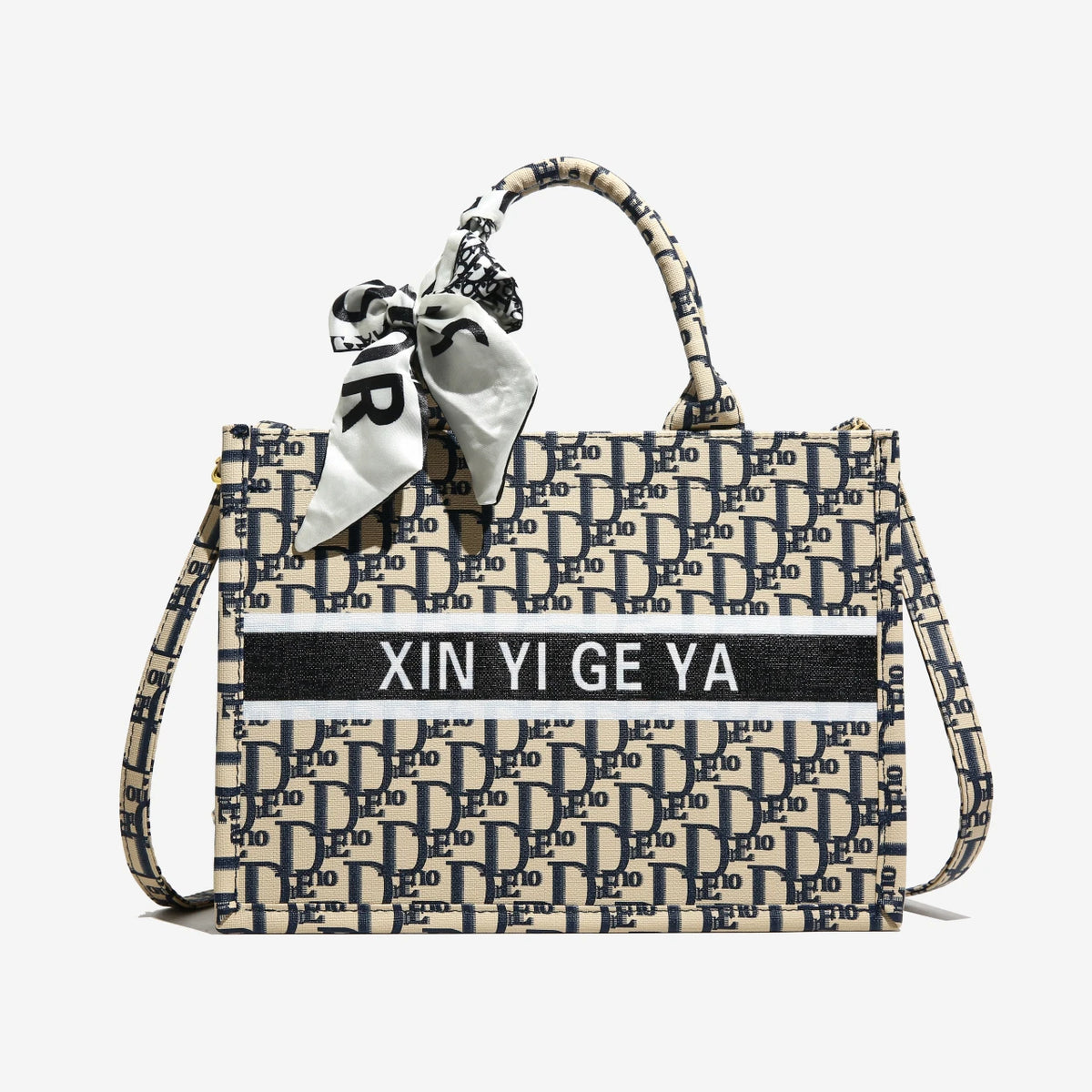 Fashionable Luxury Retro Printed Handbag Crossbody Bag Paired High-Value Scarves Used Daily